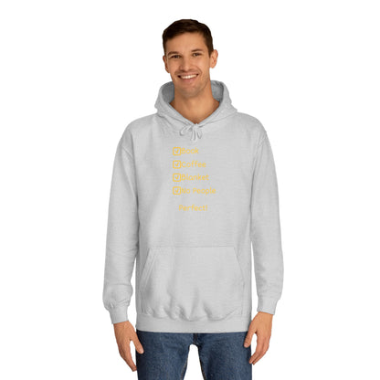 Hoodie — Minimal Heather Grey College Hoodie