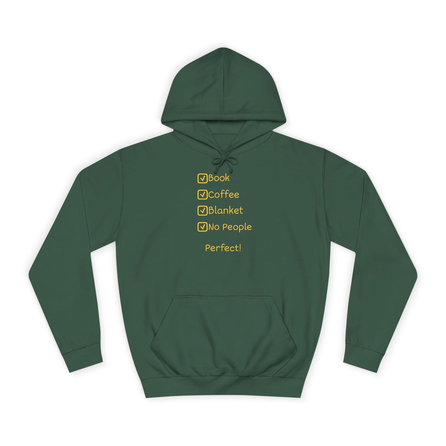 Hoodie — Minimal Heather Grey College Hoodie