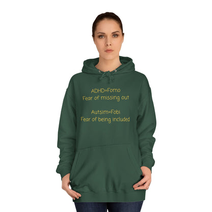 College Hoodie — Minimal Embroidered Campus Pullover (Green)