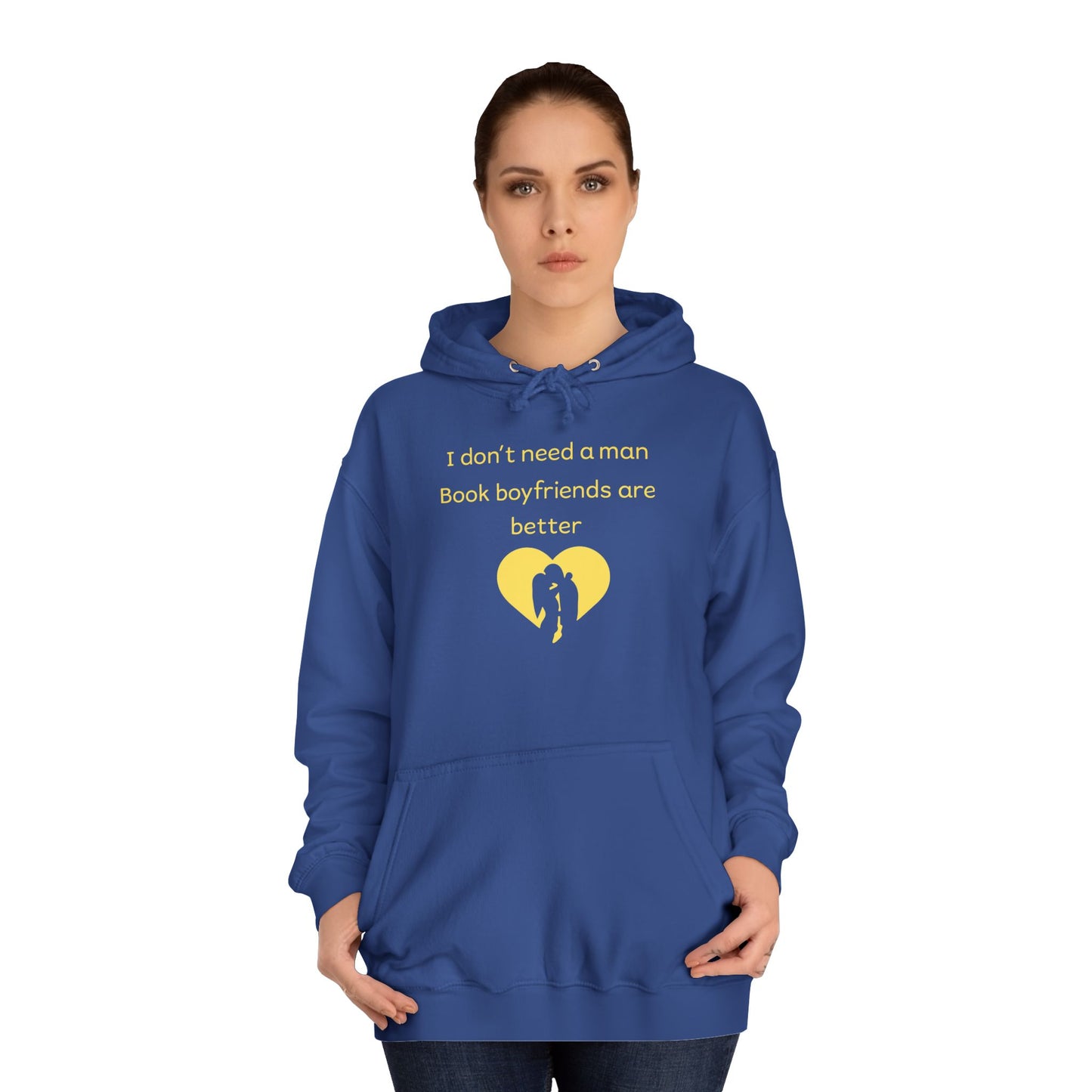 Yellow Broken Heart Hoodie — Minimal Heart Graphic Pullover