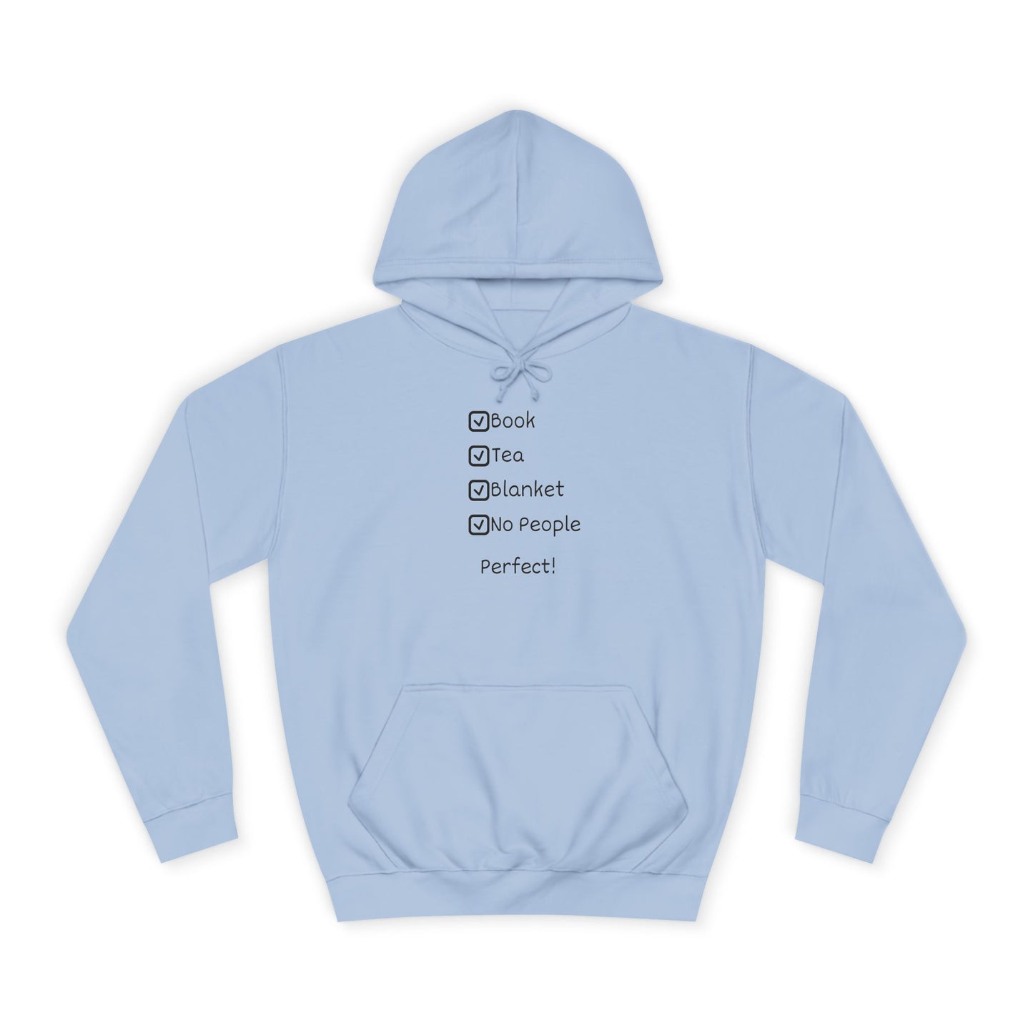College Checklist Hoodie — Minimalist Campus Sweatshirt