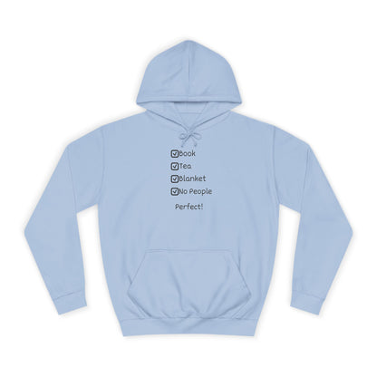 College Checklist Hoodie — Minimalist Campus Sweatshirt