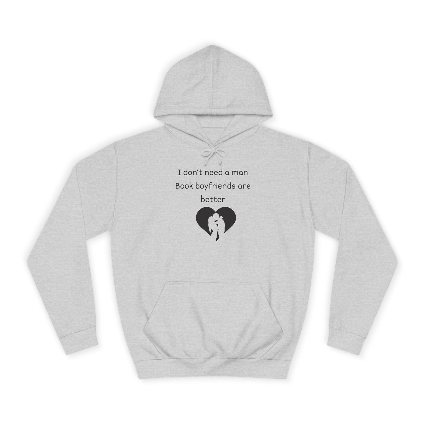 Hoodie — Minimalist Heart Silhouette College Hoodie ("You Belong With Me")