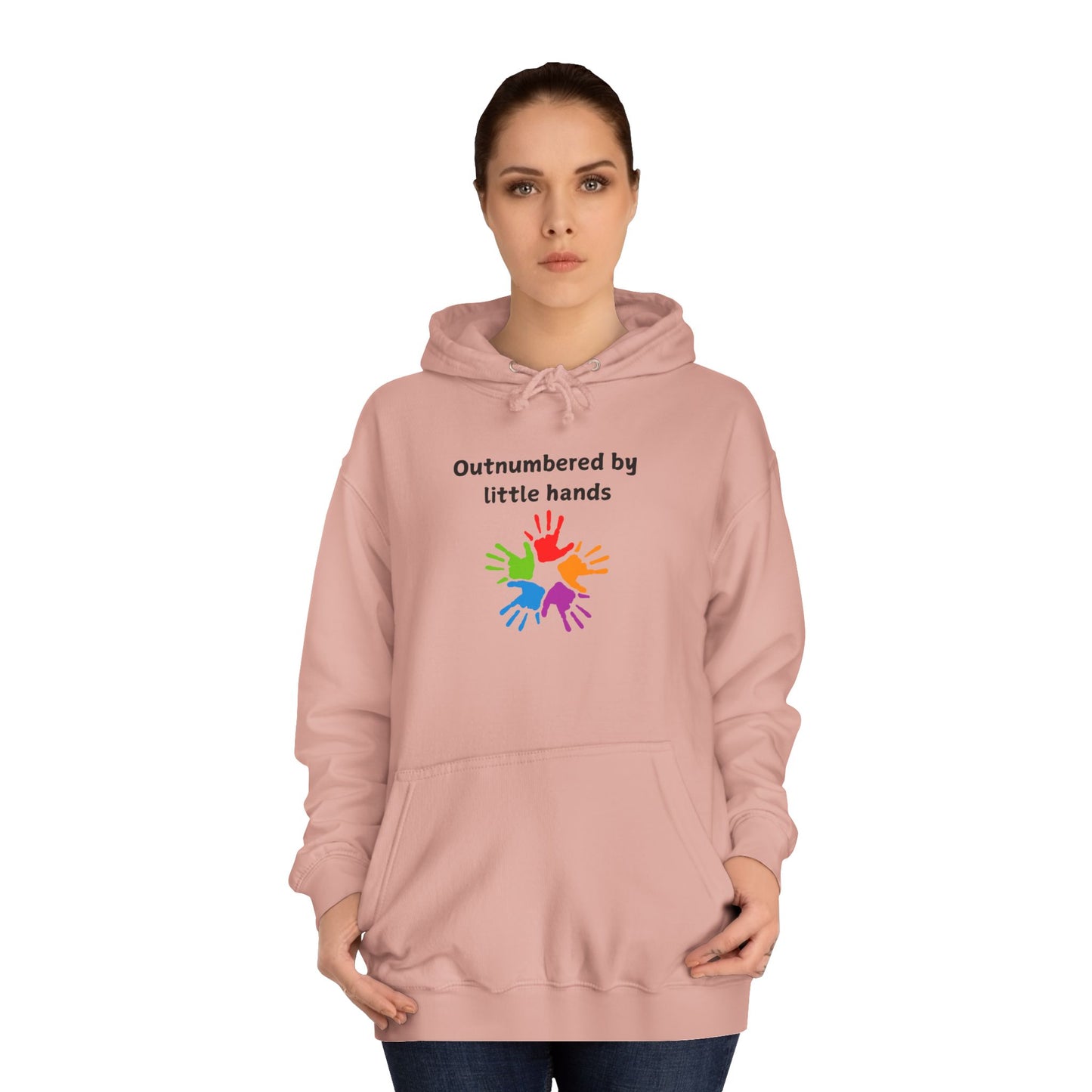 Outnumbered by Little Hands Hoodie — Cute Parent & Teacher Gift