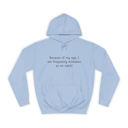Minimal Embroidered College Hoodie — Subtle Campus Text Pullover