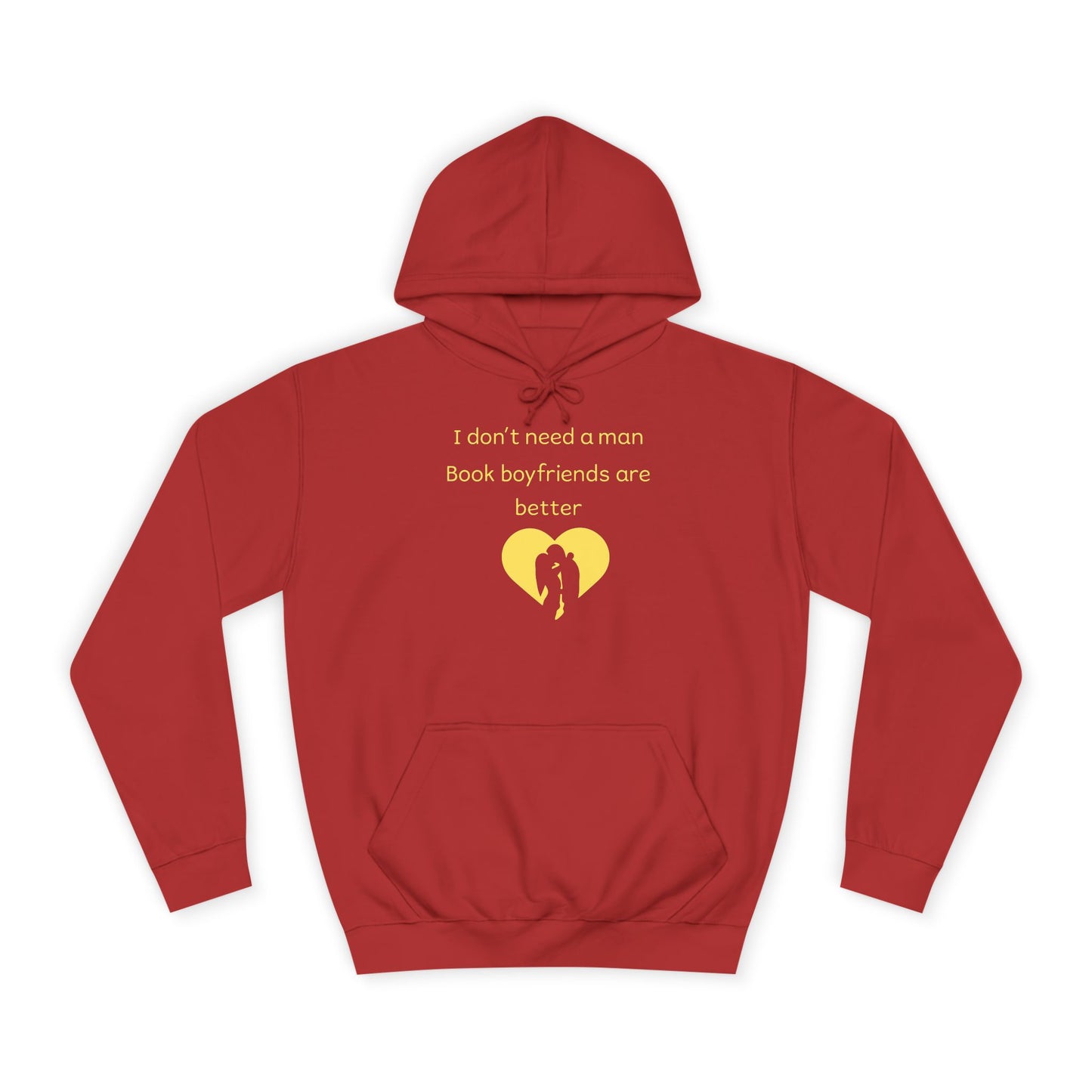 Yellow Broken Heart Hoodie — Minimal Heart Graphic Pullover