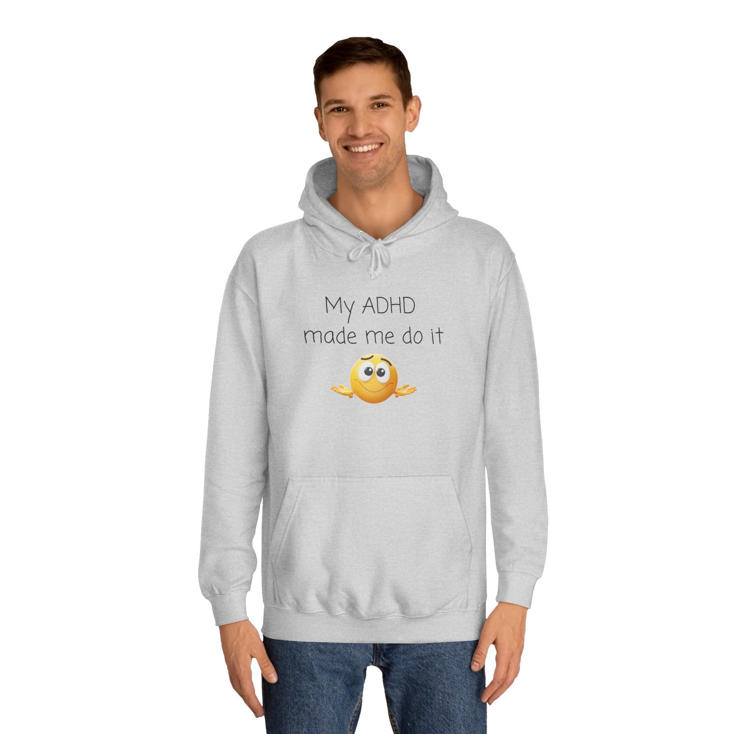 Smiling Emoji College Hoodie — Cute Campus Vibes Pullover