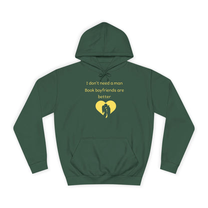 Yellow Broken Heart Hoodie — Minimal Heart Graphic Pullover