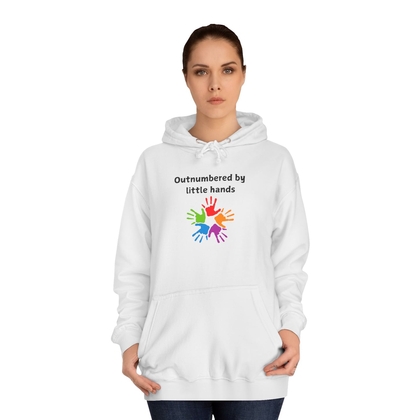 Outnumbered by Little Hands Hoodie — Cute Parent & Teacher Gift