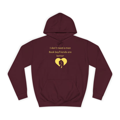 Yellow Broken Heart Hoodie — Minimal Heart Graphic Pullover