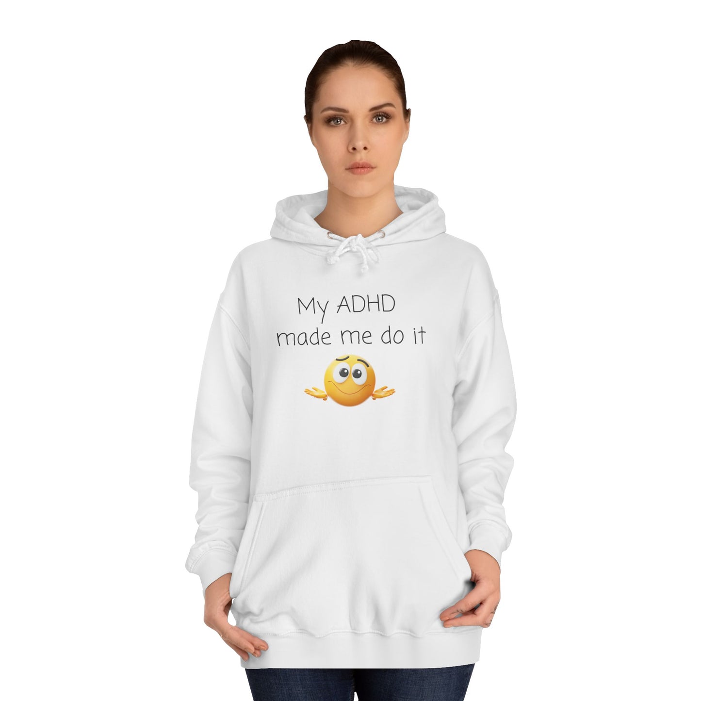 Smiling Emoji College Hoodie — Cute Campus Vibes Pullover