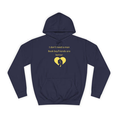 Yellow Broken Heart Hoodie — Minimal Heart Graphic Pullover