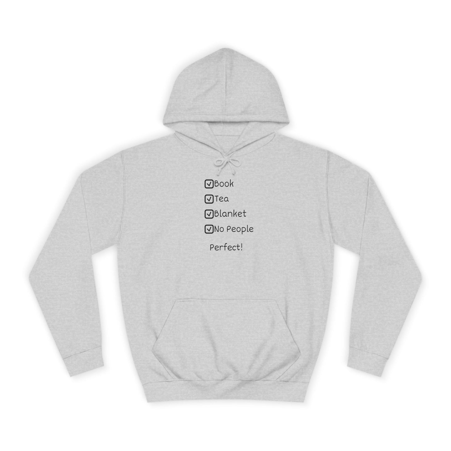 College Checklist Hoodie — Minimalist Campus Sweatshirt