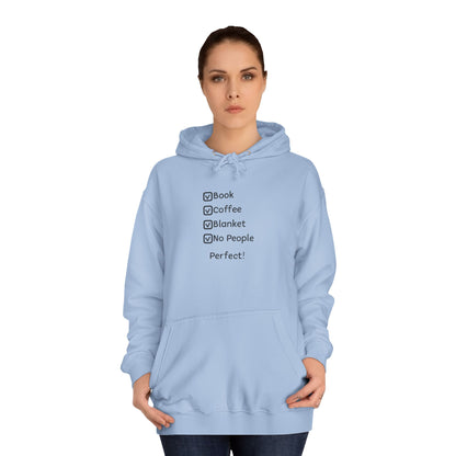 College Checklist Hoodie — "GPA, Coffee, Sleep, Repeat" Minimalist Campus Sweatshirt